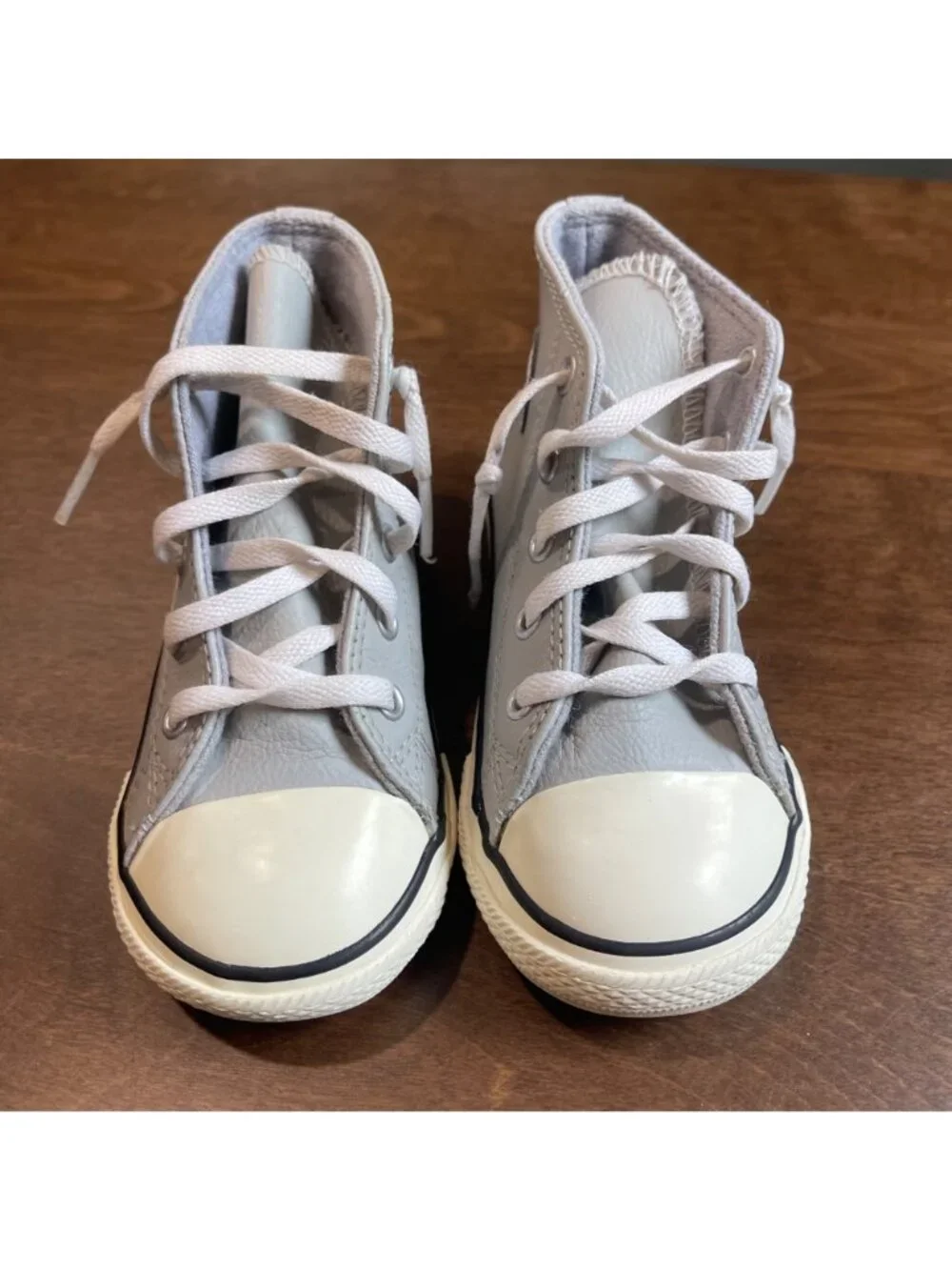Converse Chuck Taylor All Star Hi Leather Sneakers Wolf Grey Toddler Size 9 Wool